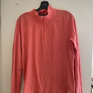 SMARTWOOL Orange Merino Wool 1/4 Zip XL